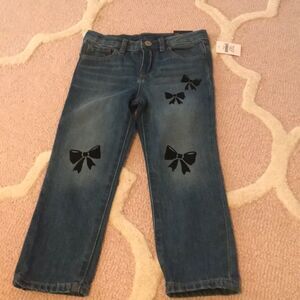 Gap bow jeans